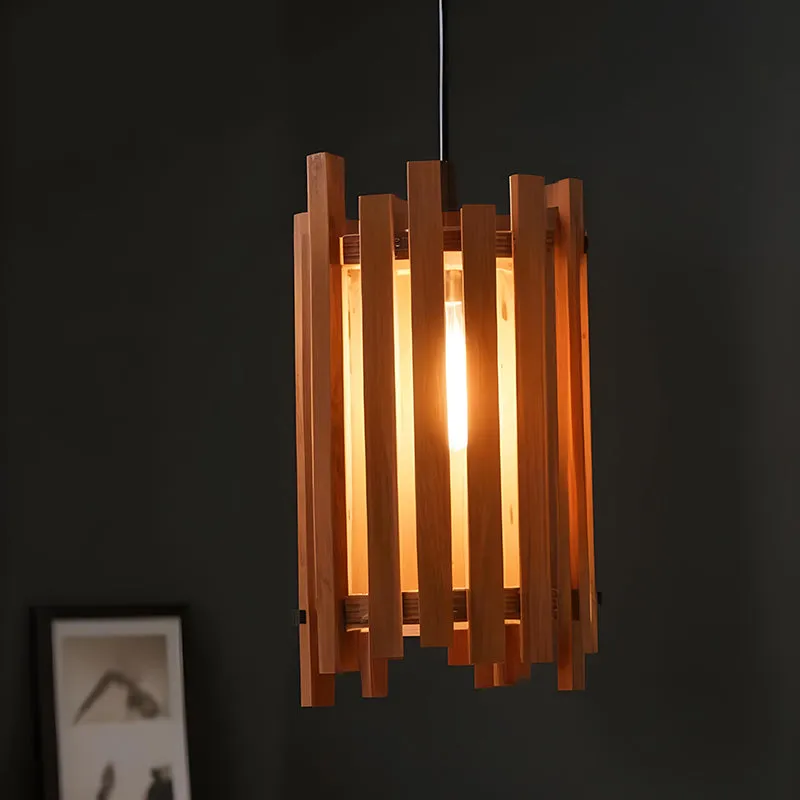 Kasai Single Wooden Ceiling Lamp media 1