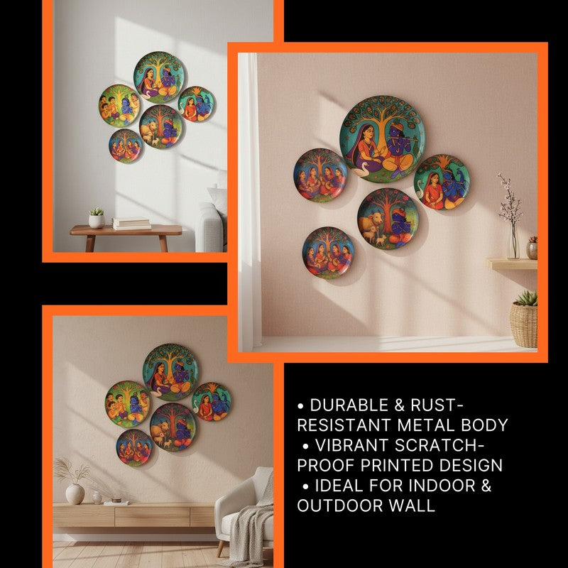 Shyam Leela Wall Plates - Set of Five media 8