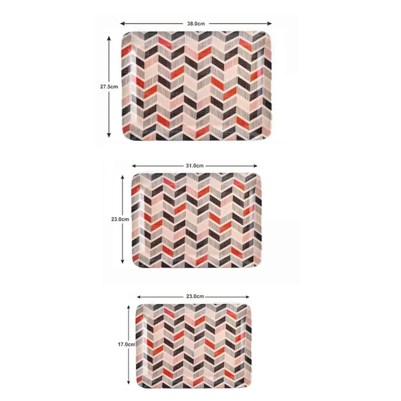 Mosaic Melamine Tray - Set of Three media 5