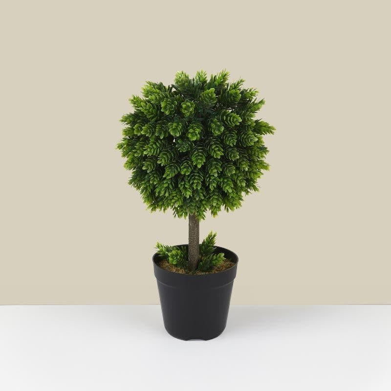 Faux Pine Grass Bonsai In Black Plastic Pot - 40 cms media 3