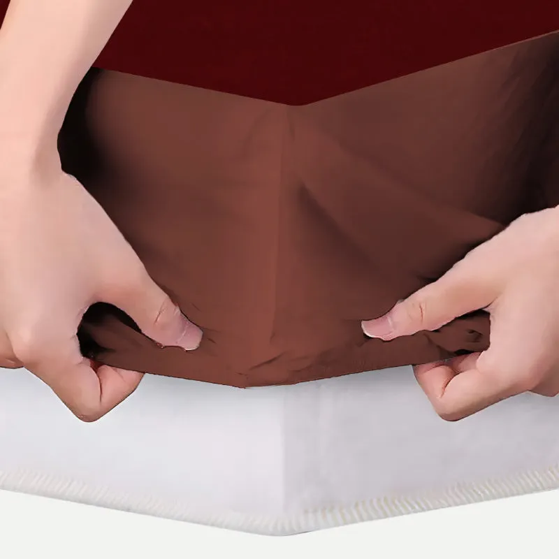 Oswal Mattress Protector - Maroon media 3