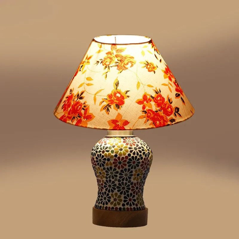 Aurelia Fleur Cone Wooden Table Lamp - Multicolor media 7