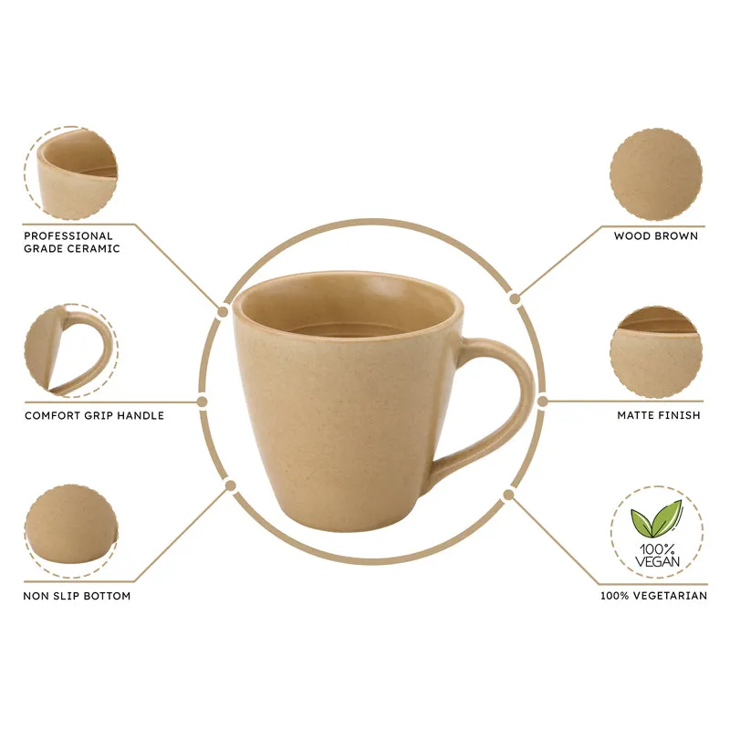 Tassa Ceramic Coffee Mug (350 mL Each) - Set of Four media 6