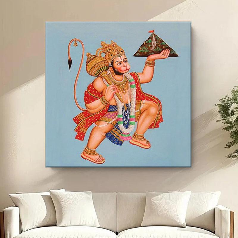 Sanjeevani Carrying Hanuman Wall Painting