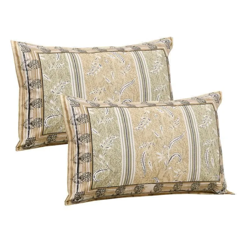 Sumina Printed Cotton Bedsheet (Green) - 160 TC media 5