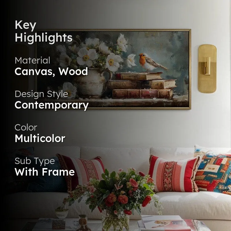 Bloom Delight Canvas Wall Painting With Frame media 2