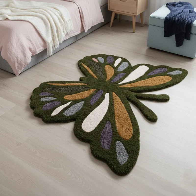 Floral Wings Wool Carpet media 3