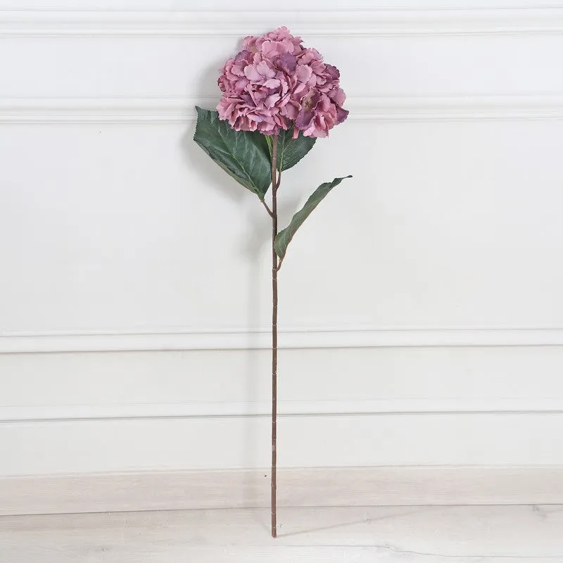 Hydrangea Artificial Flower Stem - Purple media 3