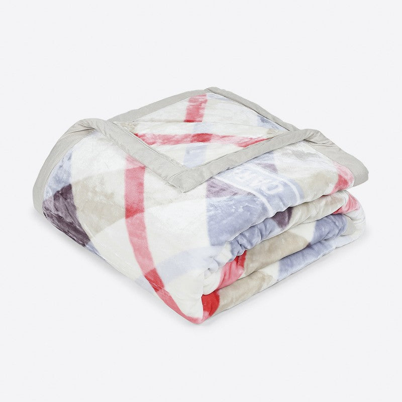 Monte Carlo Geometric Harmony Blanket (Off White,Pink) - 720 GSM media 5