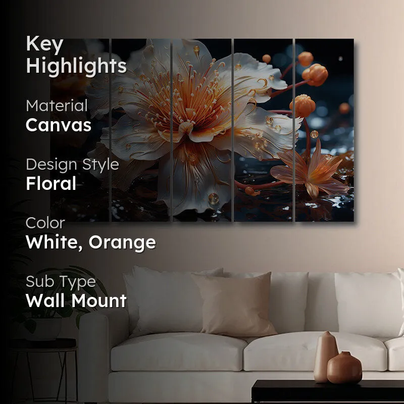 Liquid Flora II Canvas Wall Art - Set Of Five media 2