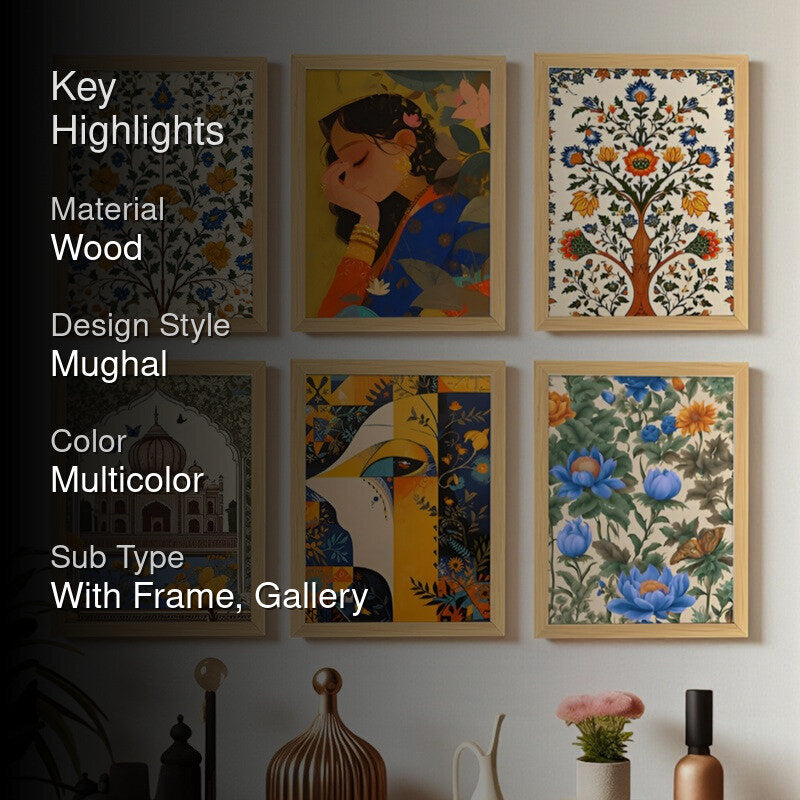 Manjula Floral Wall Art - Set Of Six media 2