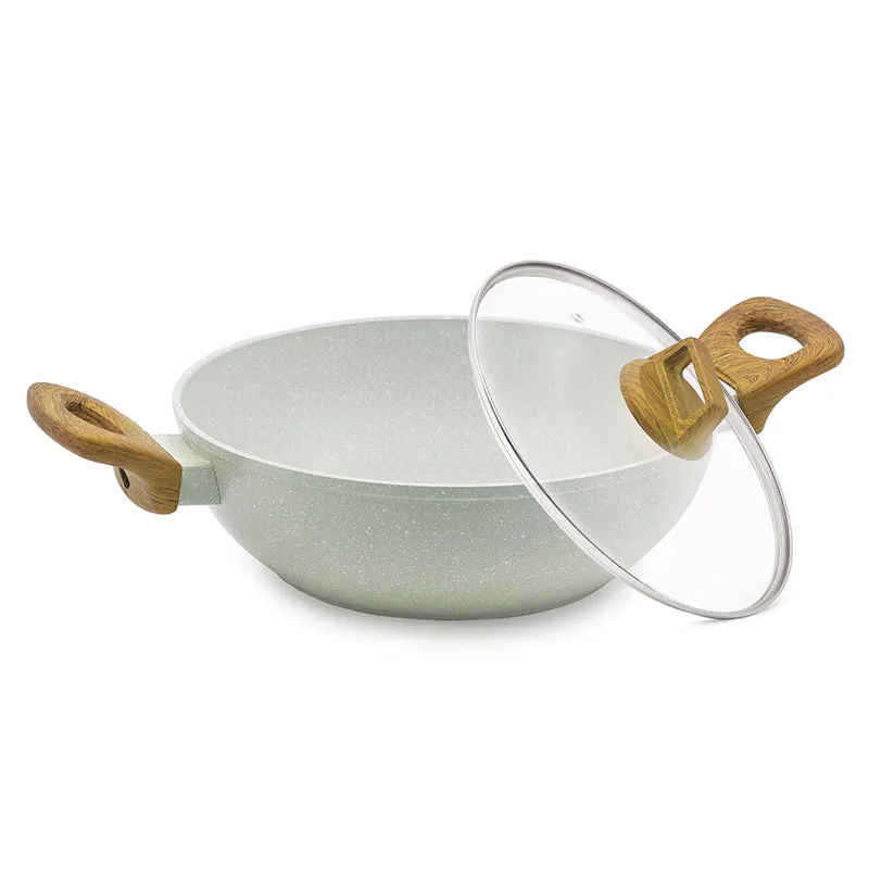Bergner Smooth Sear Non-Stick Kadhai With Lid (26 cm/2000 mL) - Set of Two media 3