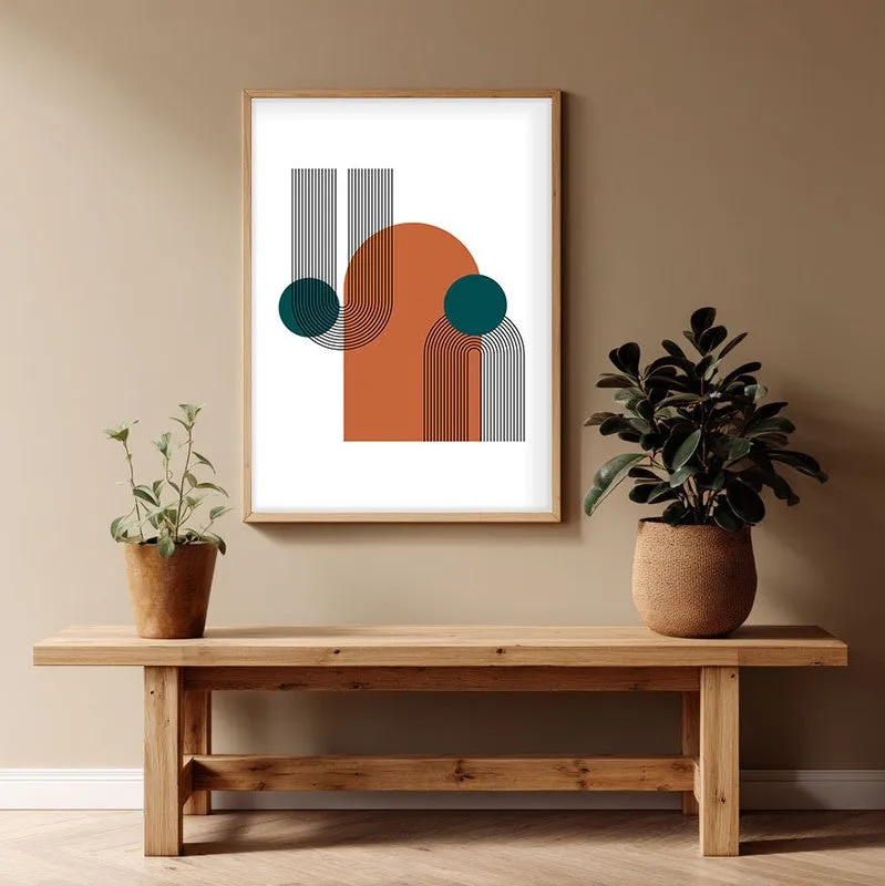 Zenith Canvas Wall Painting With Brown Frame media 1