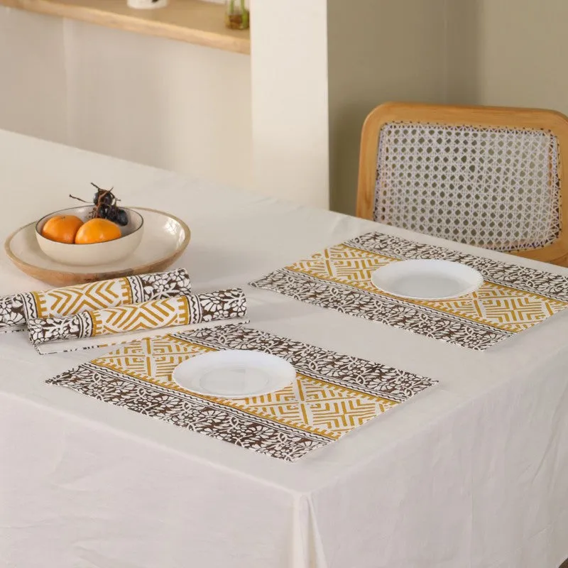 Linear Chic Canvas Table Mats - Set Of Four media 3