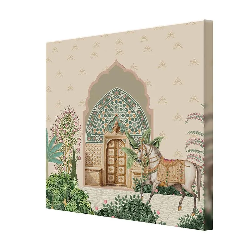 Ornate Courtyard Wall Painting media 5