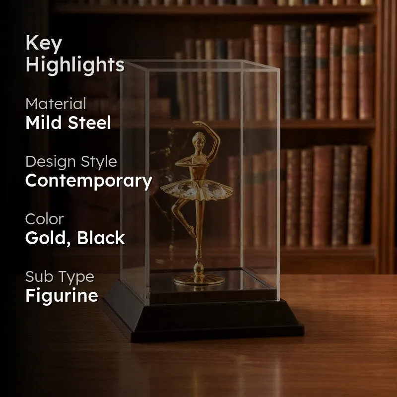 Royal Dancer 24K Gold Plated Mild Steel Showpiece media 2