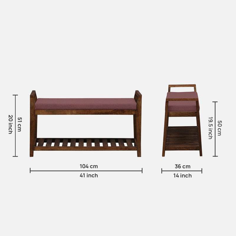 Drift Mango Wood Shoe Rack - Pink media 9