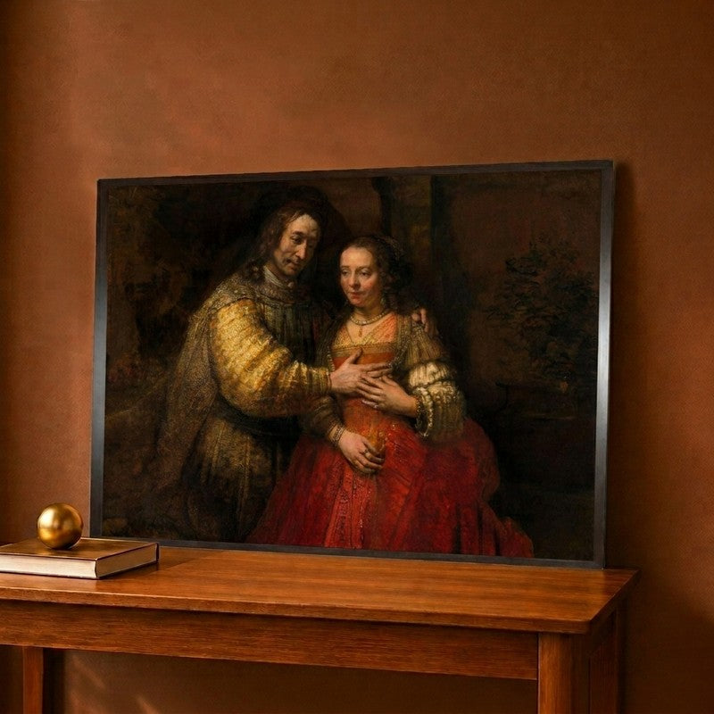 The Jewish Bride C.1667 Canvas Wall Painting - 12 x 9 Inches