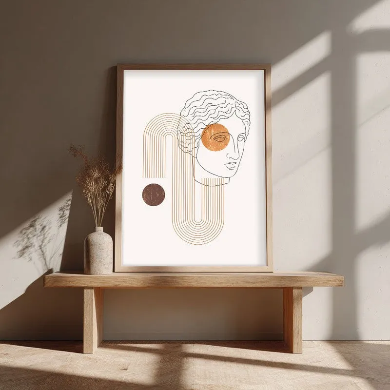 Modern Muse Canvas Wall Painting With Brown Frame media 4