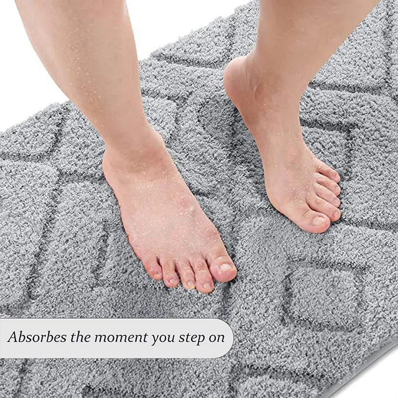 Zella Anti Skid Bath Mat (Grey) - Set Of Four media 4