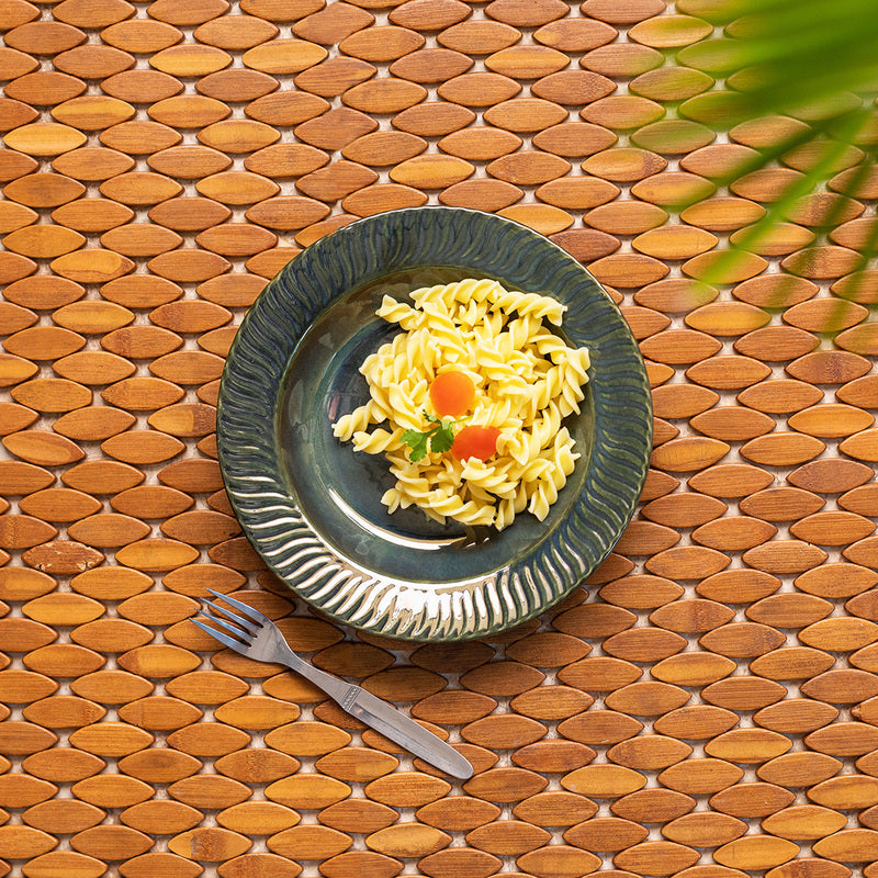 Rendia Coral Hand Glazed Pasta Plate - 10x10 Inches