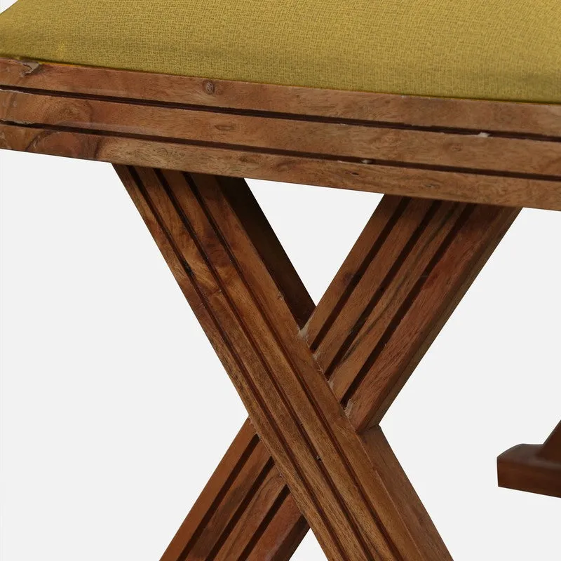 FlexiSeat Sheesham Wood Ottomans & Pouffe - Yellow media 7