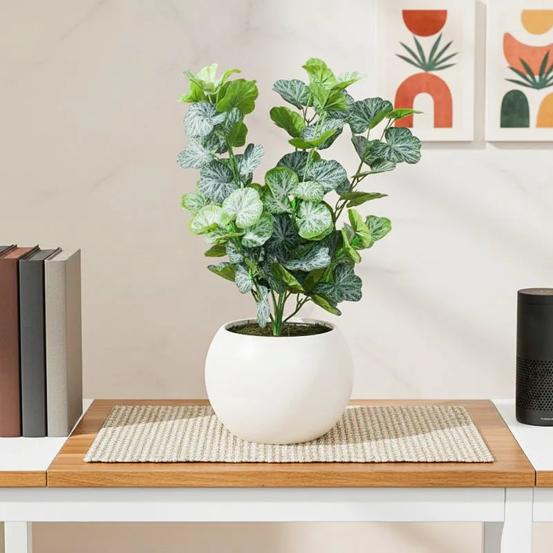 Whispering Green Artificial Plant With Black Plastic Pot media 1