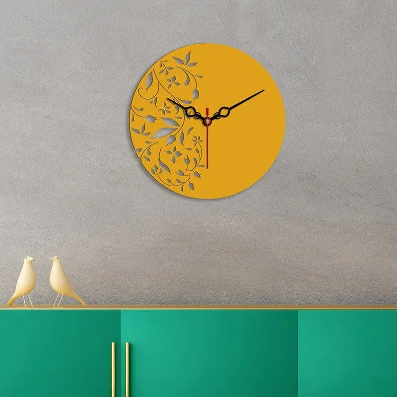 Bloom Pattern Wooden Wall Clock media 4