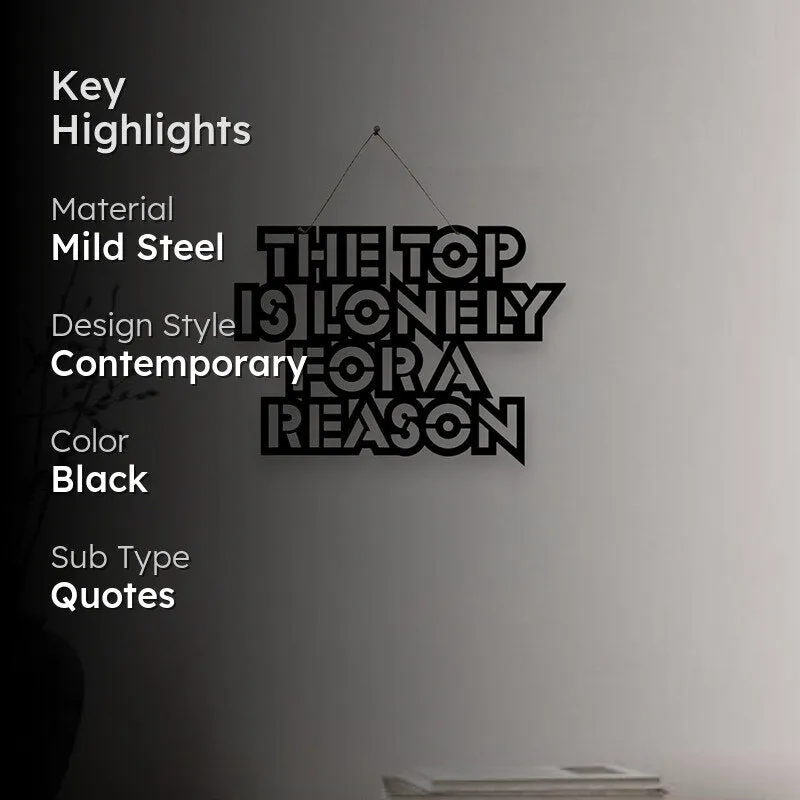 The Top Is Lonely Mild Steel Wall Accent media 2