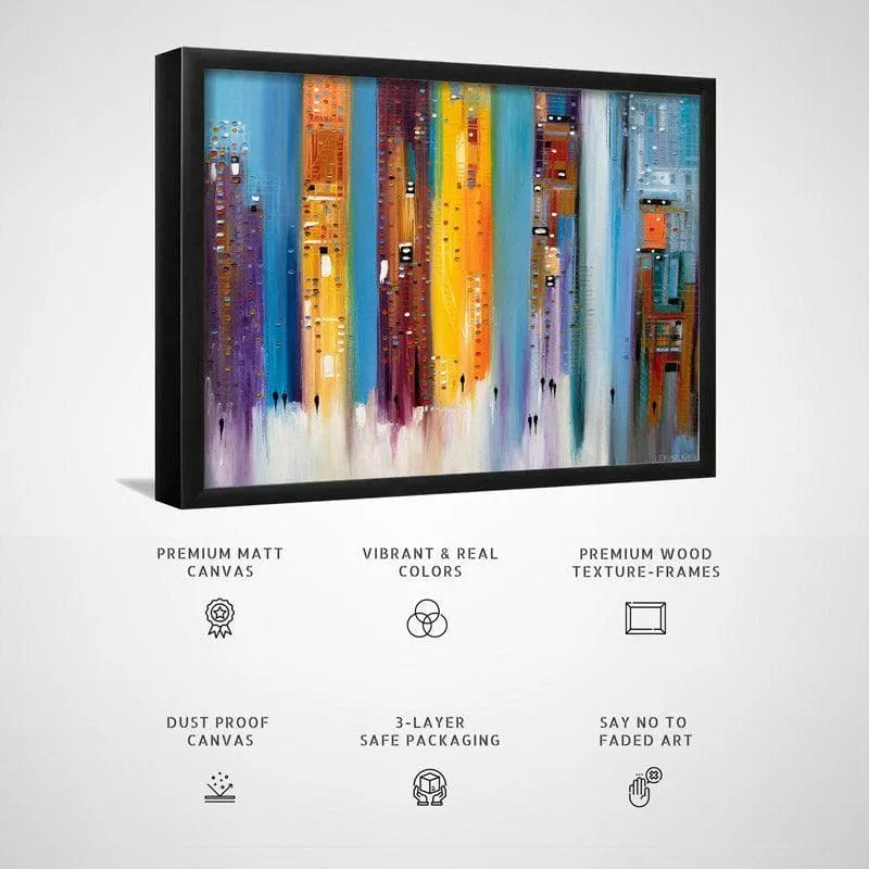 City Inspiration Canvas Wall Painting - Black Frame media 5