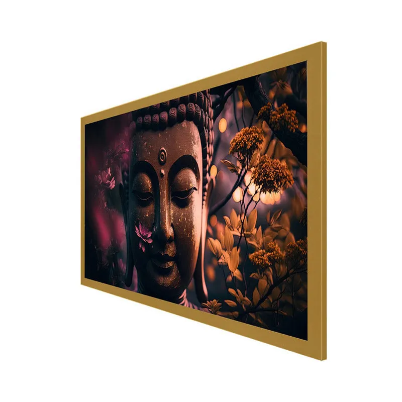 Serene Buddha Joy Canvas Wall Painting With Frame media 7