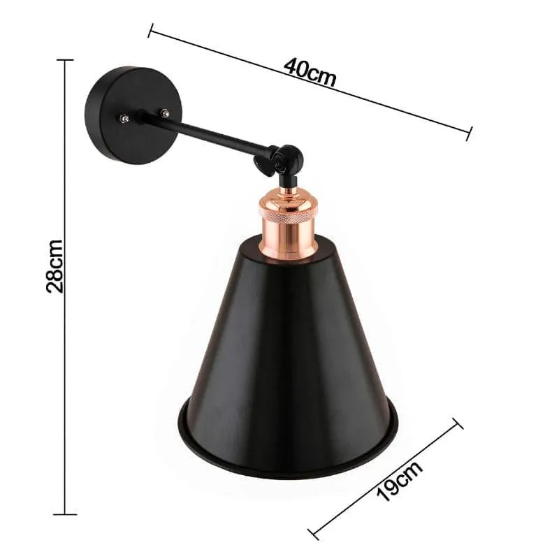 Harpo Cone Metal Wall Lamp - Rose Gold media 6