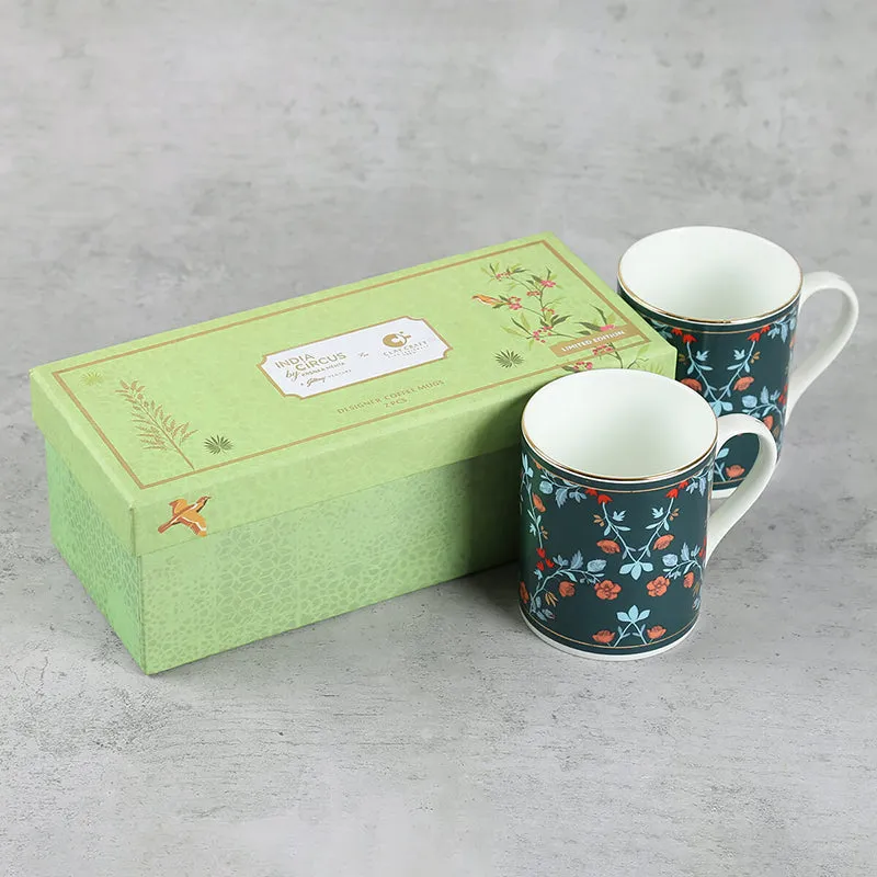 India Circus Caffeine & Vine Bone China Mug (360 mL Each) - Set Of Two media 3