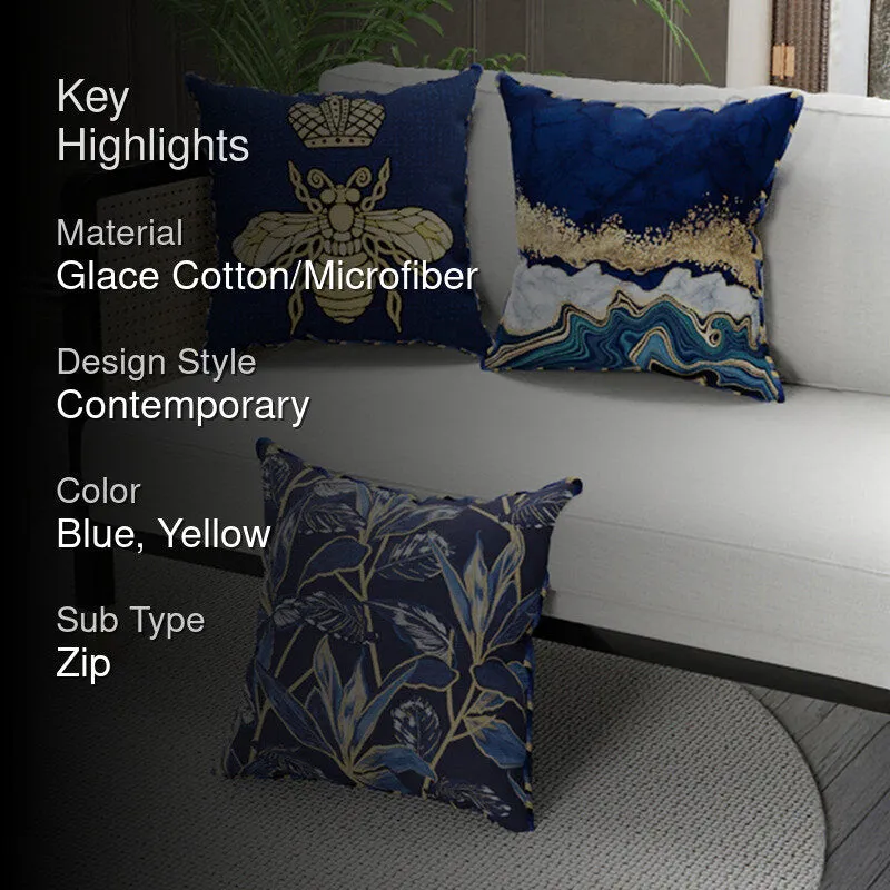 Kwazulu Printed Microfiber Cushion Cover - Set Of Three media 2
