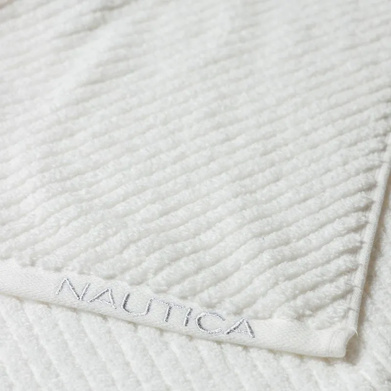 Nautica Riviera Soft Cotton Hand Towel (White) - Set Of Two media 6