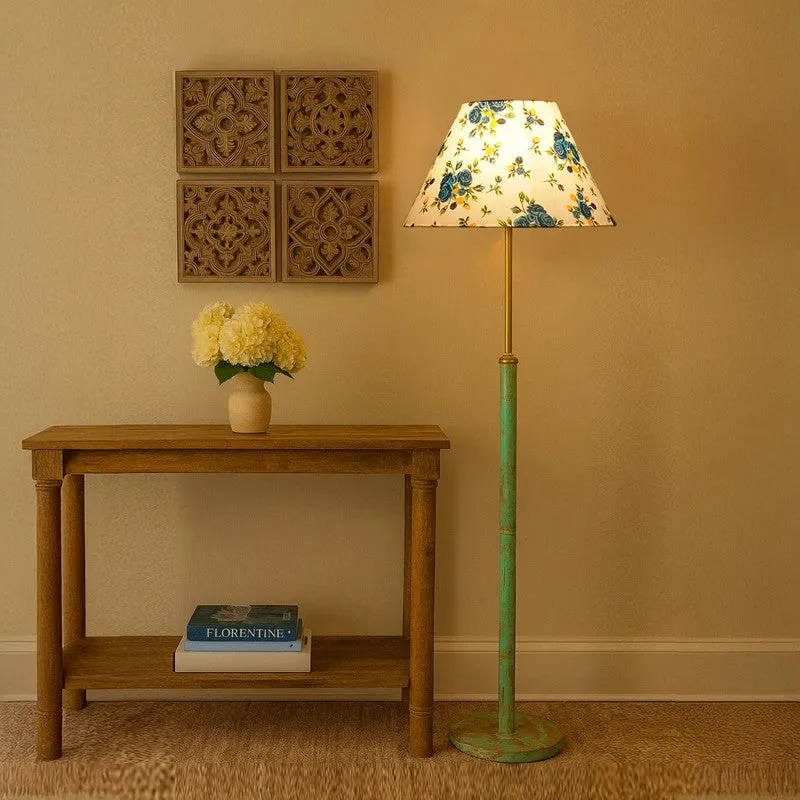Terra Beam Wooden Floor Lamp - Blue media 1