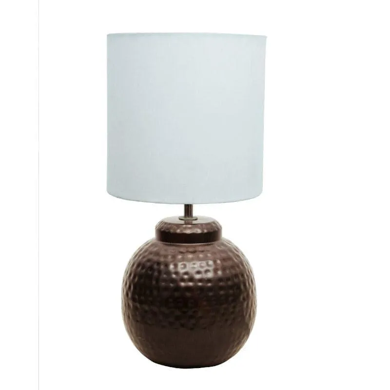 Lanai Pastha Fabric Table Lamp - White,Copper media 4