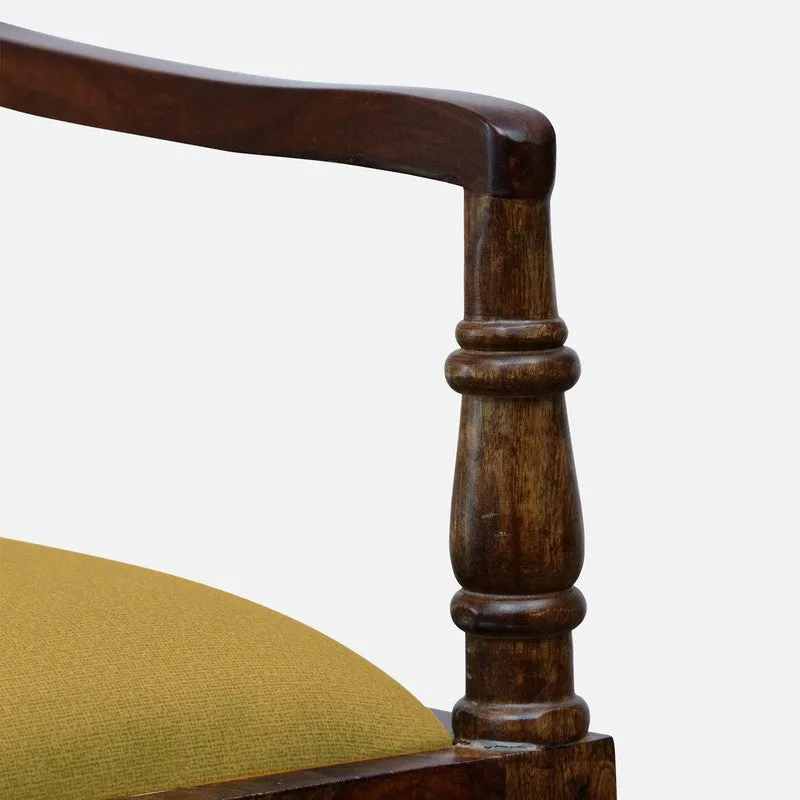 Stackon Rose Wood Accent Chair - Yellow media 7