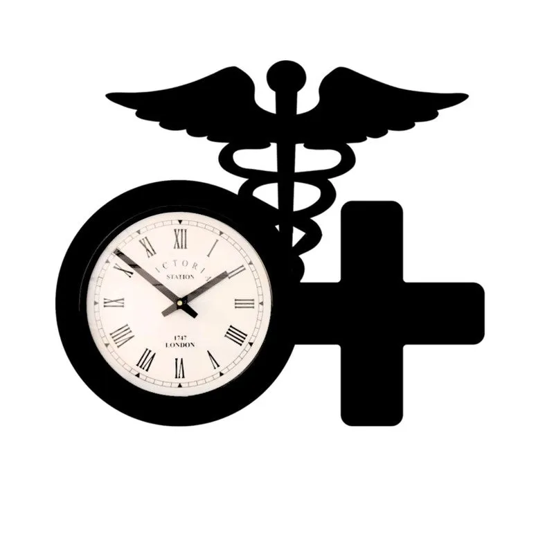 Health Steel Analog Wall Clock - Black media 4