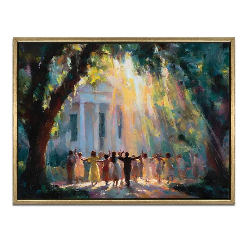 Sunbeam Harmony Canvas Wall Painting With Frame media 3