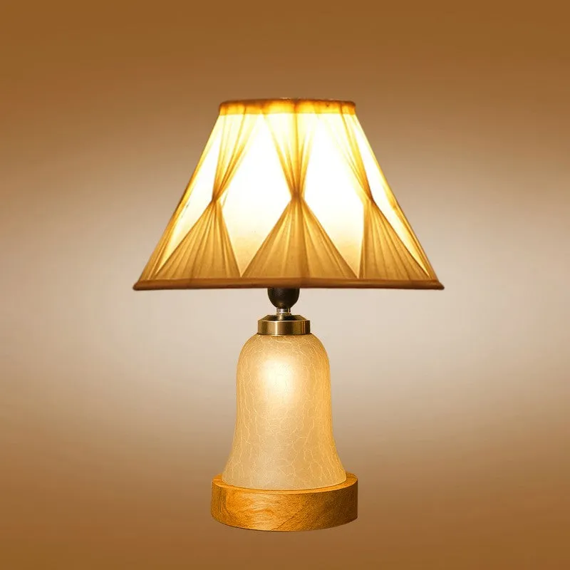 Zoravelle Smocked Wooden Table Lamp - OffWhite media 7