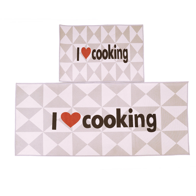 I Love Cooking Kitchen Nylon Runner Rug - Set Of Two image 3