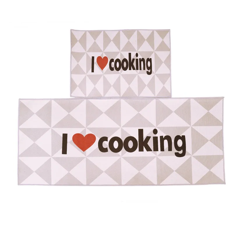 I Love Cooking Kitchen Nylon Runner Rug - Set Of Two media 3