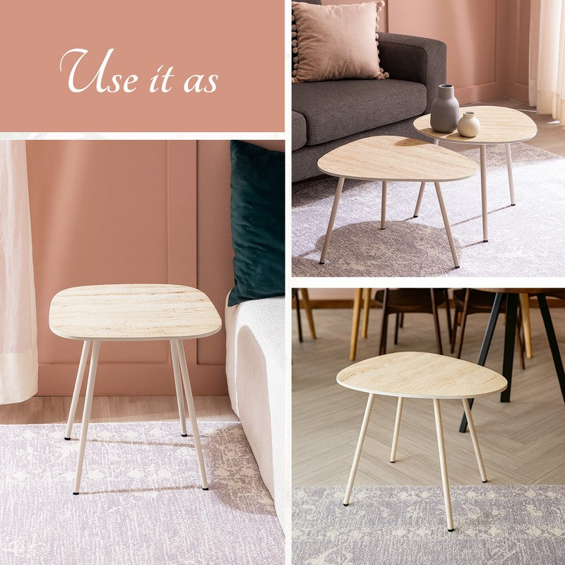 Balance Center Table (Ivory) - Set Of Two media 3
