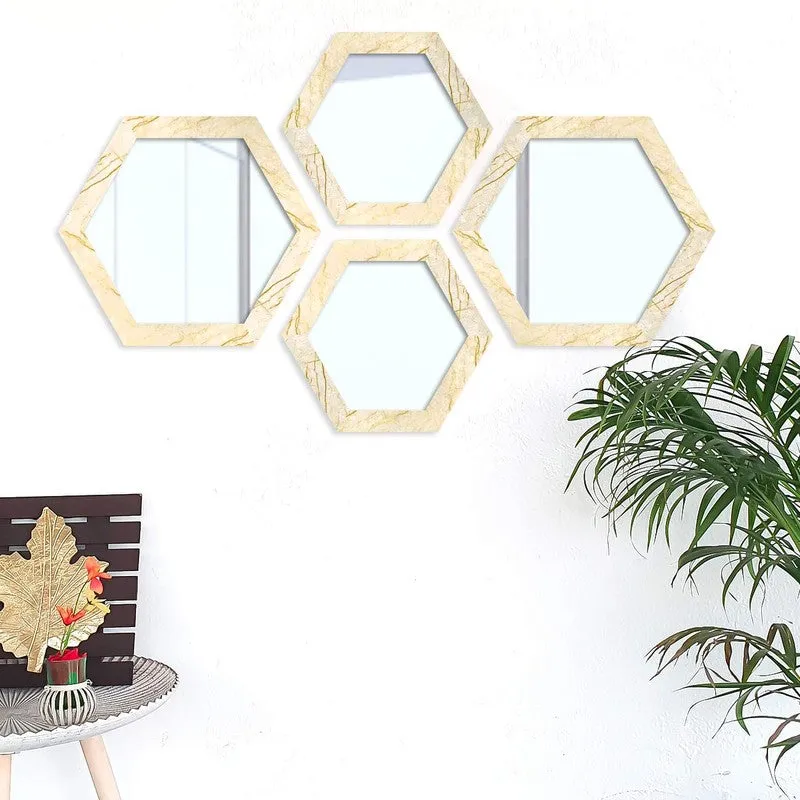 Monotri Wall Mirror With PVC Frame - Set Of Four media 3