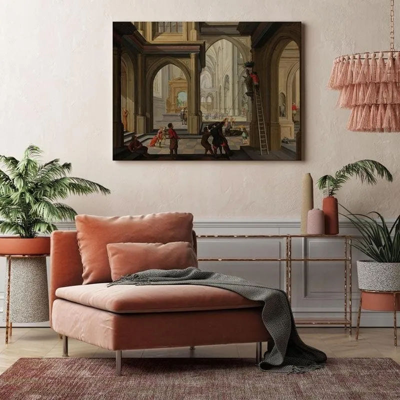 Gothic Architecture Canvas Wall Painting - Gallery Wrap media 1