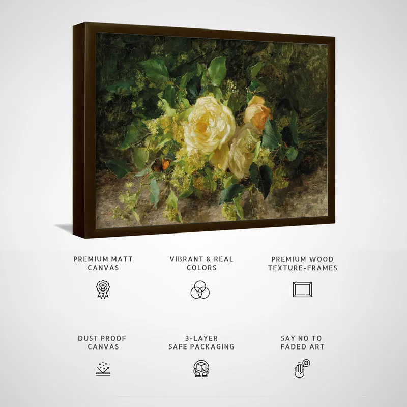 Glow & Bouquet Wood Wall Art With Frame - Black media 5