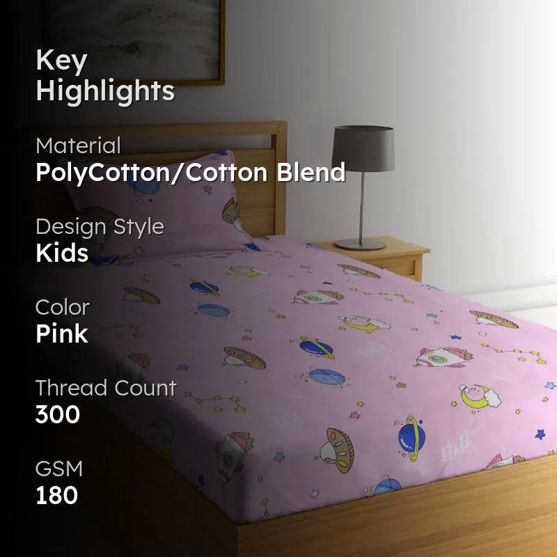 Galactic Conquer Printed Bedsheet - 180 GSM media 2
