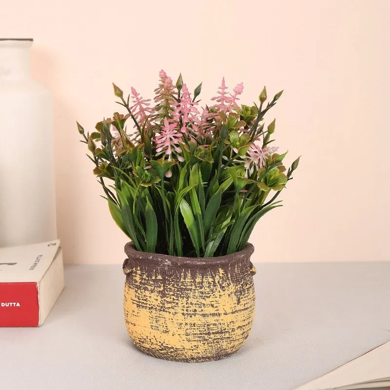 Lavender Artificial Flower With Pot - Pink media 1