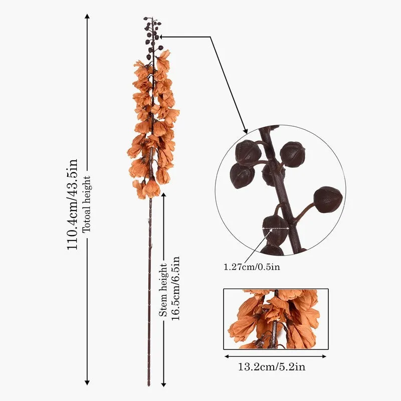 Aura Blooms (Orange) Lifelike Faux Floral Dcor - Set Of Two media 7